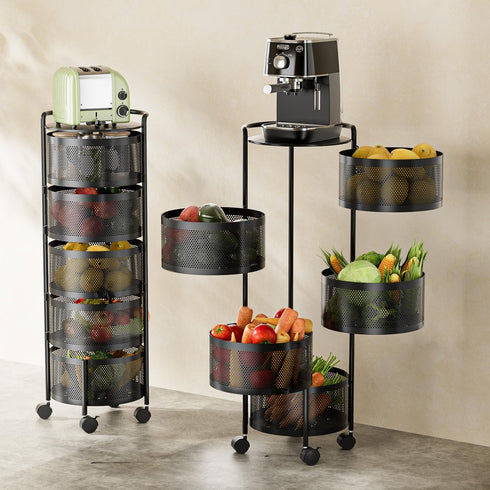 Premium Metal Vegetable & Fruits Basket – Stylish Kitchen Multi Layer Storage Organizer