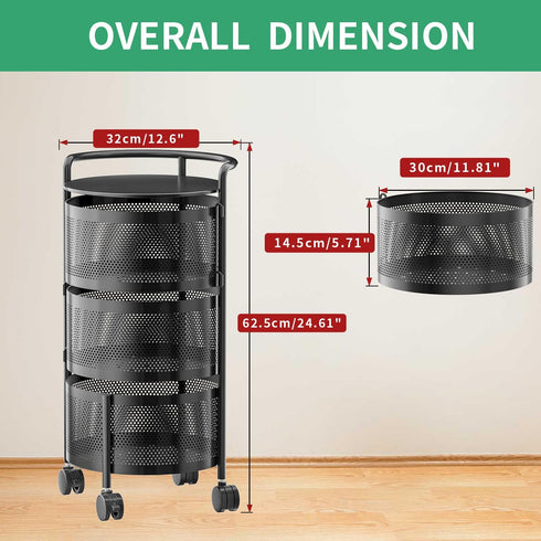 Premium Metal Vegetable & Fruits Basket – Stylish Kitchen Multi Layer Storage Organizer