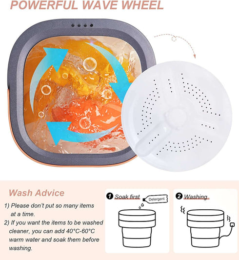 Portable Folding Washing Machine without Dryer