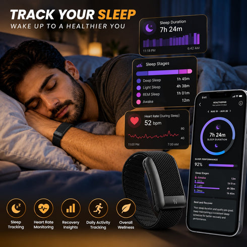 Smart Fitness Tracker – Heart Rate, BP & Sleep Monitor