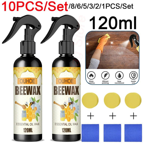 Beeswax Polish Spray for Wood Floor Stain Scratches