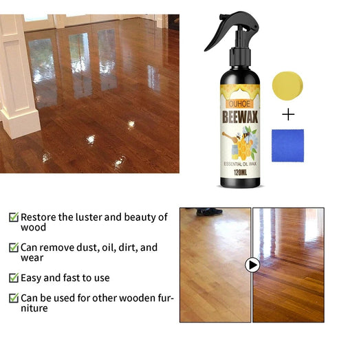 Beeswax Polish Spray for Wood Floor Stain Scratches